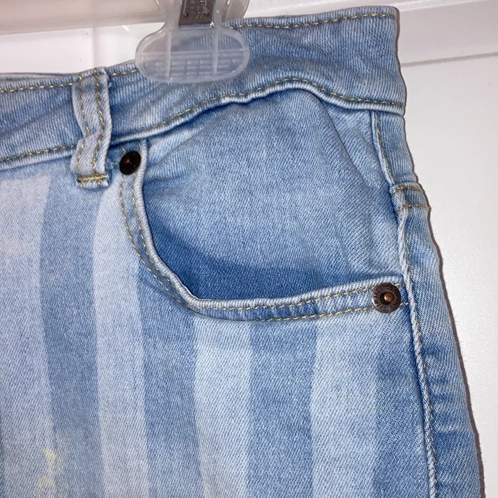 CAT and JACK Blue Stars and Stripes Stretch Denim Jean Shorts Girls XL 14 16